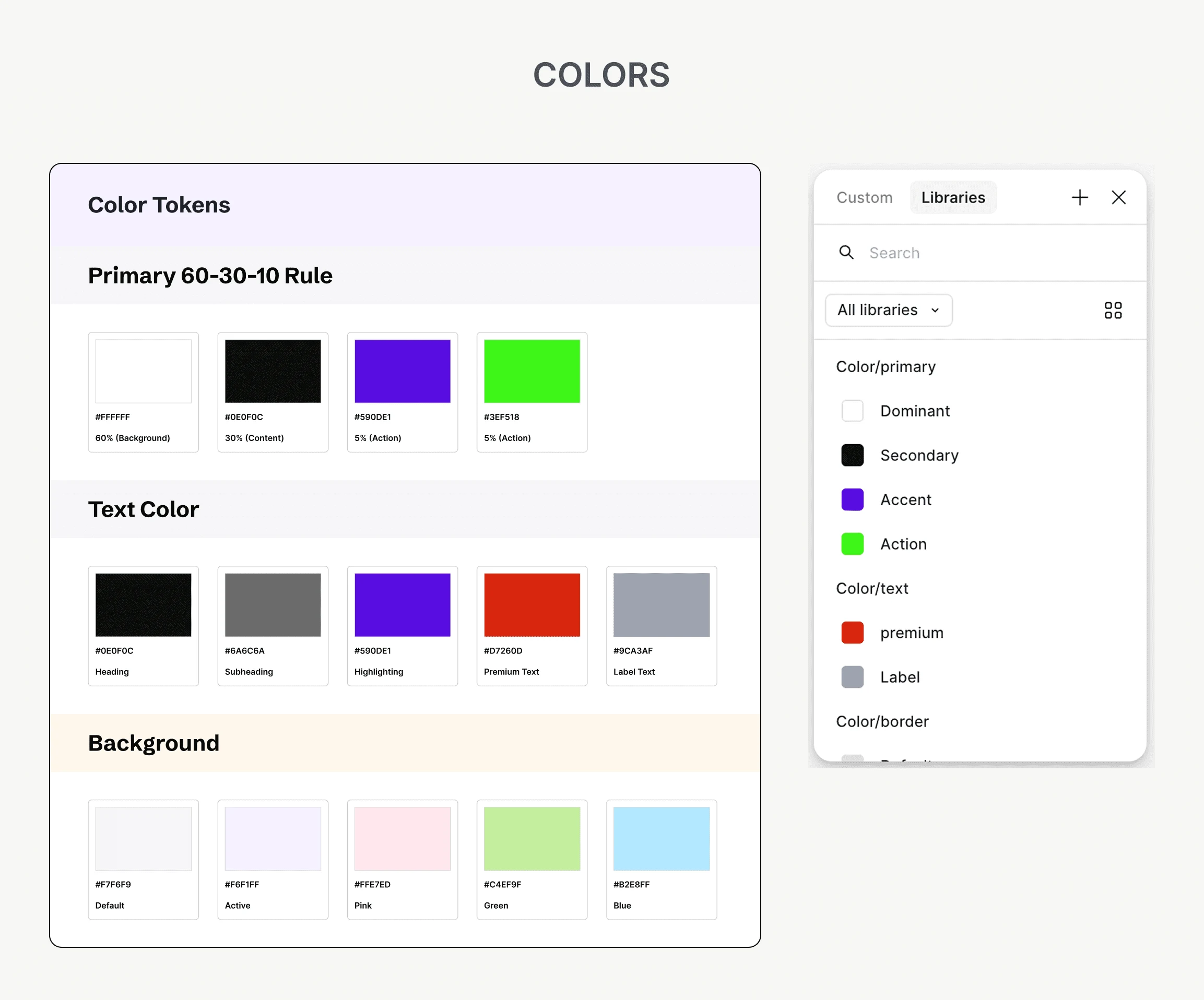 School Uni Guide colour tokens and semantic palette
