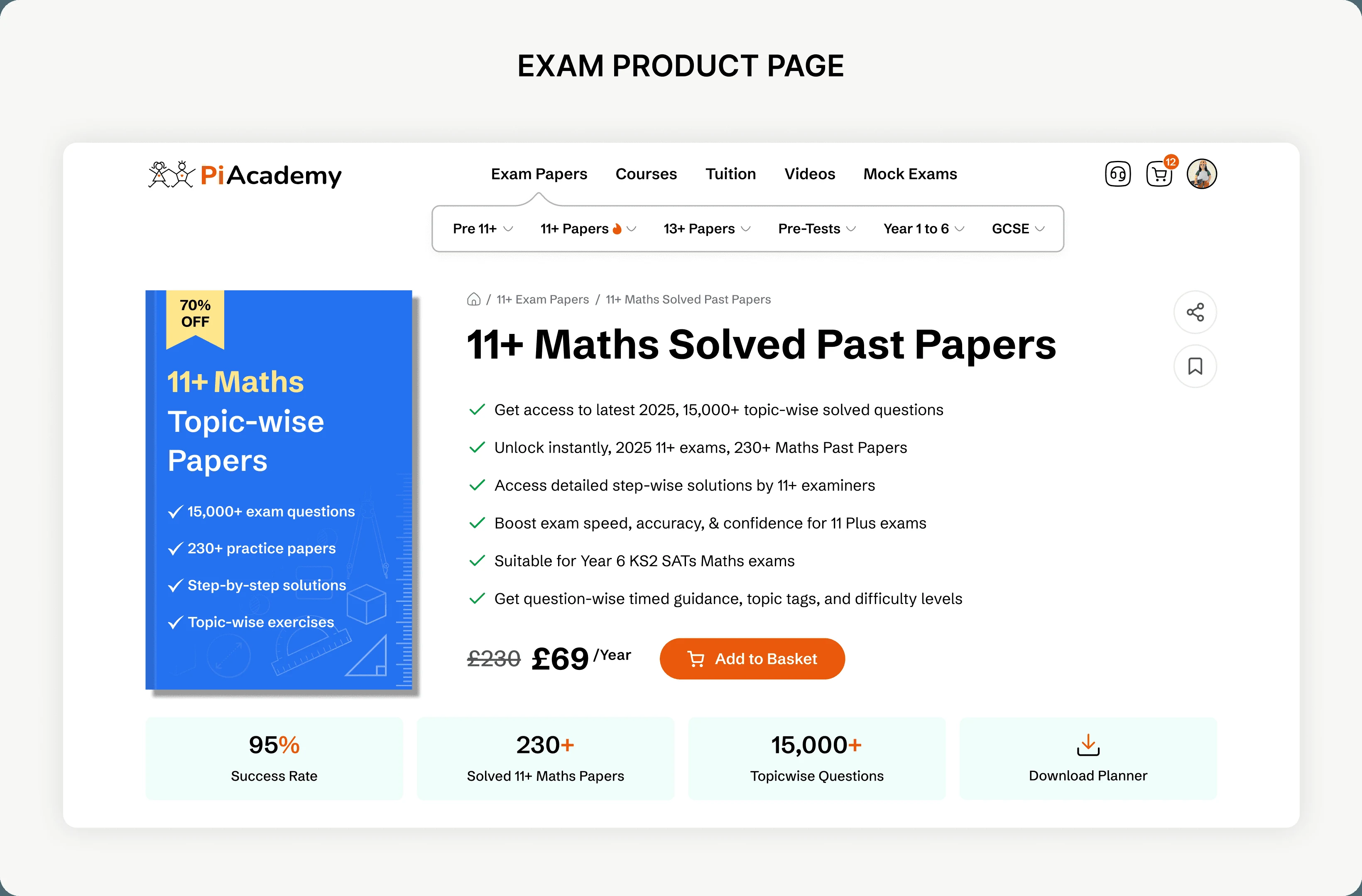 Decide / Exam-paper product page